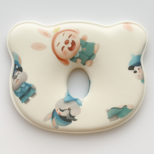 Bear-Shaped Baby Pillow (Baby Bunnies)