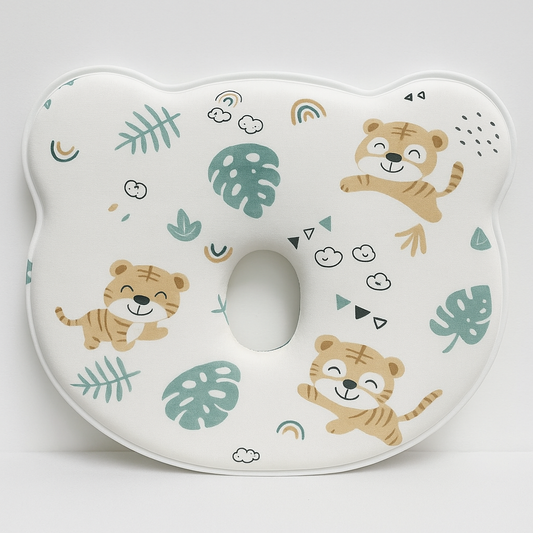 Bear-Shaped Baby Pillow (Tiger)