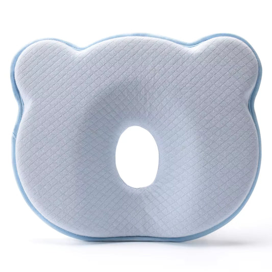 Bear-Shaped Baby Pillow (Blue)