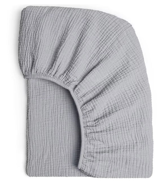 Fitted Crib Mattress Protector Sheet (Grey)