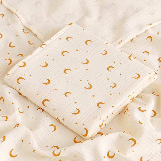 100 % Cotton Muslin Baby Blanket (Moon)