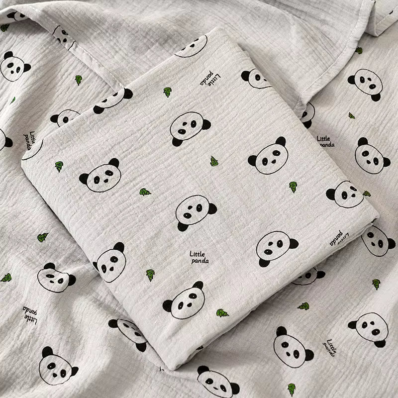 100 % Cotton Muslin Baby Blanket (Panda)