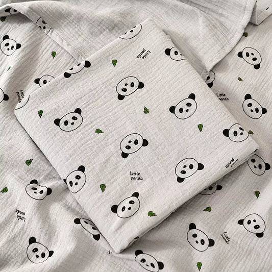 100 % Cotton Muslin Baby Blanket (Panda)