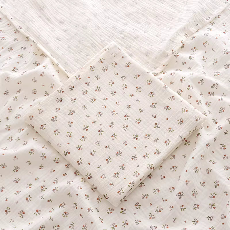 100 % Cotton Muslin Baby Blanket (Rose)