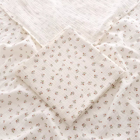 100 % Cotton Muslin Baby Blanket (Rose)